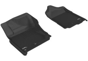 Nissan Titan Crew Cab Floor Mats - Front - 3D MAXpider - Kagu Series - Black - `16-`19 Nissan Titan Crew Cab Floor Mats - Front - 3D MAXpider - Kagu Series - Black - `16-`19